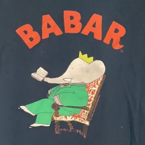 Awesome, like new, not worn, BABAR Book T shirt.  Such fun.  Men’s L.  Mint.